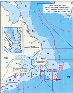 Appendix B - 200-Mile Fishing Zone and Northern Atlantic Fisheries Organization Fishing Boundaries
