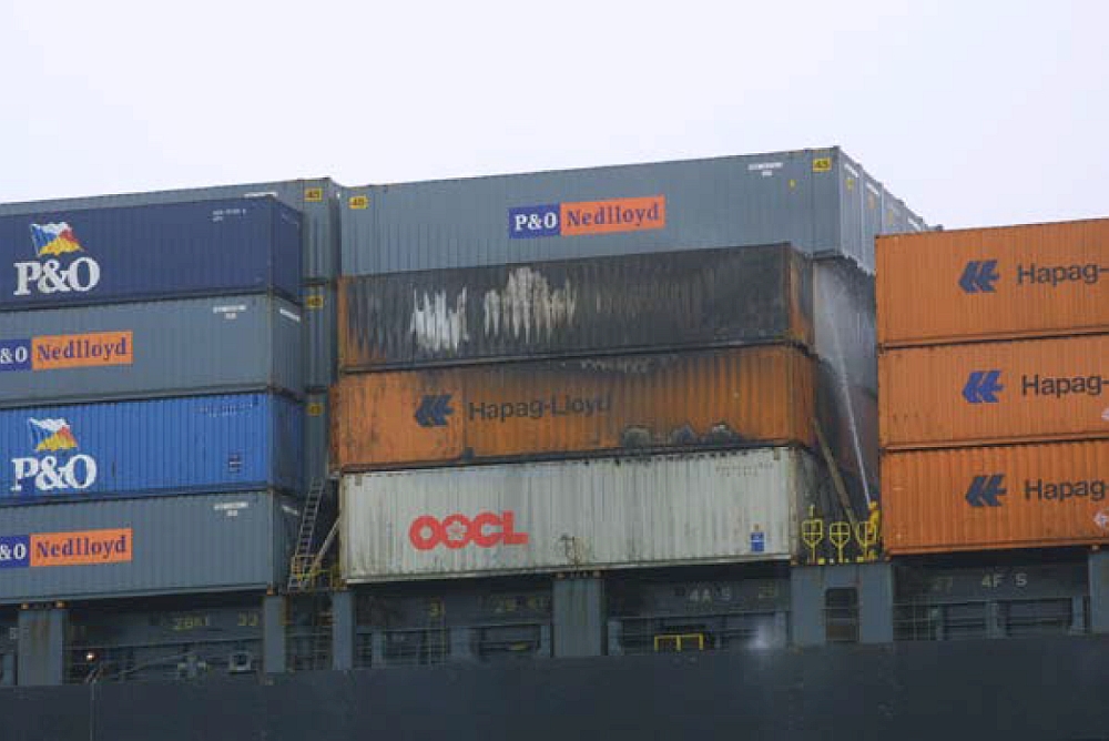 Photo 3. Fire Damaged Containers