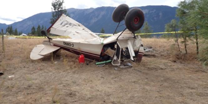 Figure 4. Wreckage at accident site (Source: TSB)